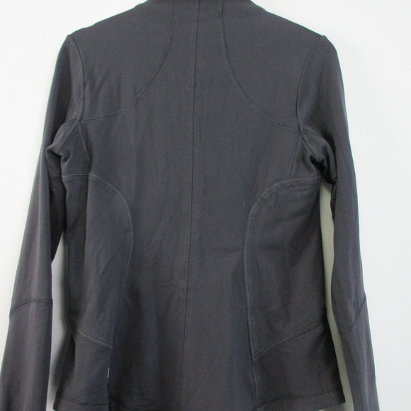 Lululemon Women Forme Jacket Zip Up 10 Black Zipped Pockets Athletic Outdoor 394 - Picture 3 of 9